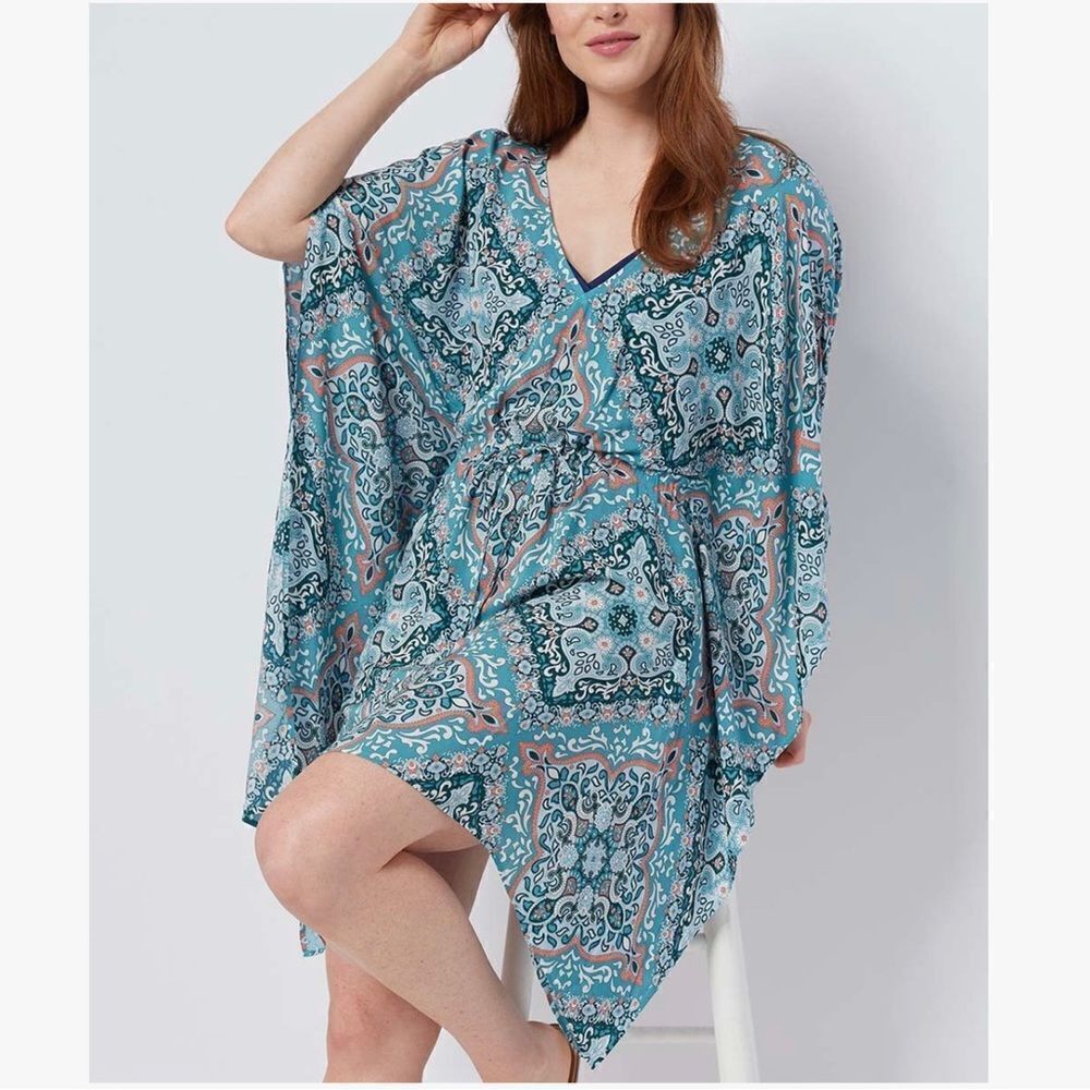 Jantzen Caftan Cover-Up with Tassel Trim Detail